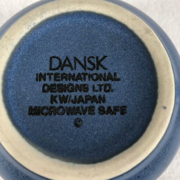 2 Dansk Mesa Sky Blue Cups and Saucers Japan Stoneware Pottery Set - Picture 8 of 10